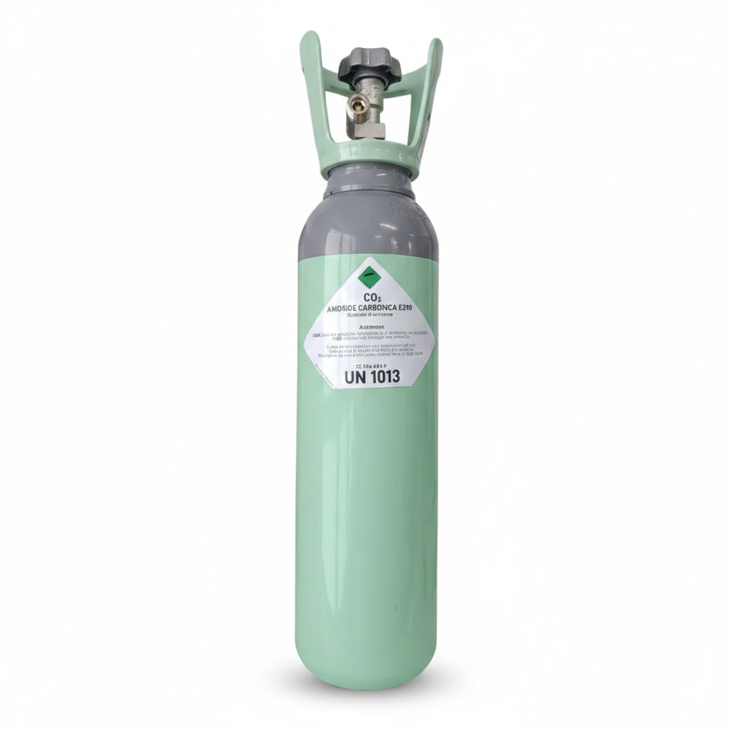 Bombola CO2 Ricaricabile 4kg in Acciaio | Valvola Residuale | Gas Alimentare E290 | Alta Autonomia per Bar e Famiglie