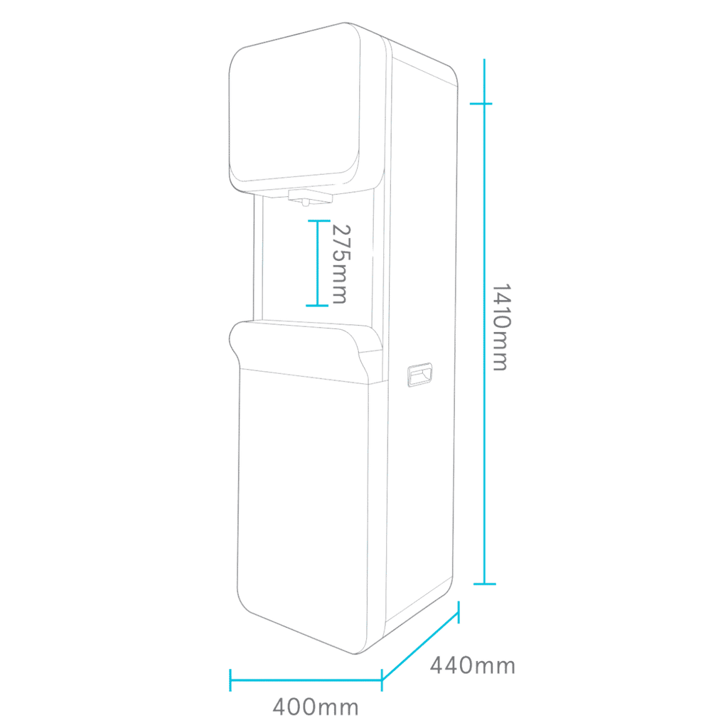 Colonnina Erogatore Acqua a Osmosi Inversa BRI-4500 | Fredda, Calda e Ambiente | Filtri Click Fast e Sistema UV