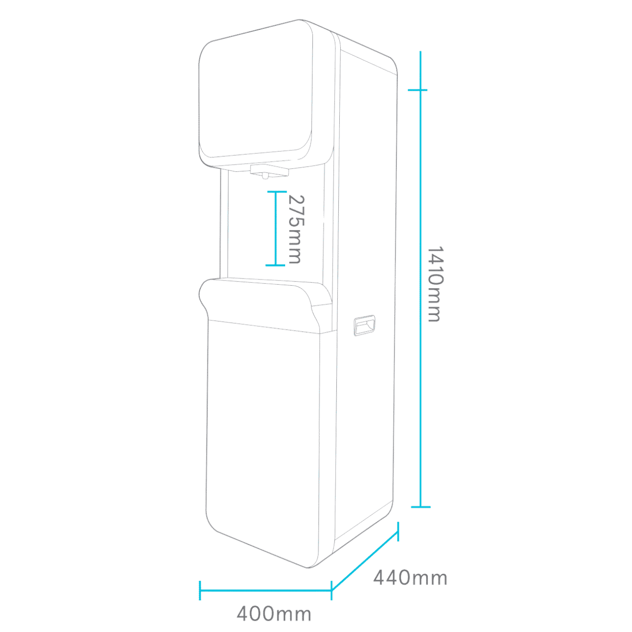 Colonnina Erogatore Acqua a Osmosi Inversa BRI-4500 | Fredda, Calda e Ambiente | Filtri Click Fast e Sistema UV