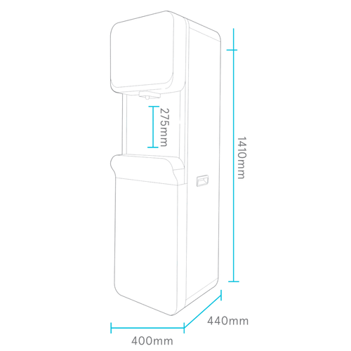 Colonnina Erogatore Acqua a Osmosi Inversa BRI-4500 | Fredda, Calda e Ambiente | Filtri Click Fast e Sistema UV