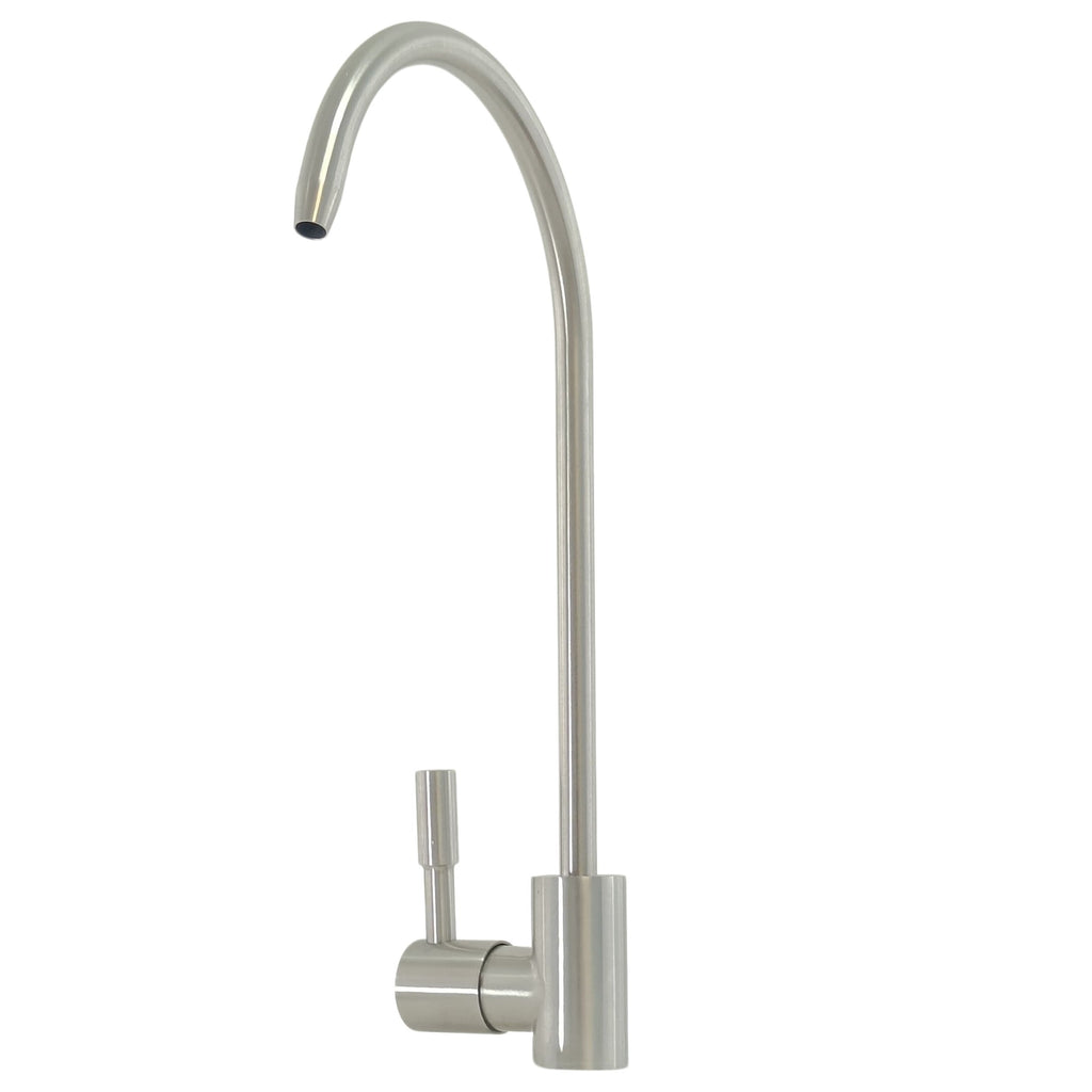 Rubinetto Long Reach 1 Via in Acciaio Inox 304 |  Attacco 1/4" per Depuratori e Osmosi
